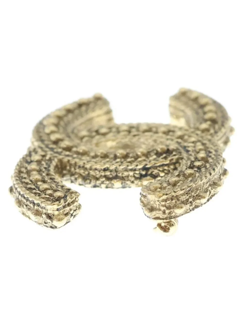 Chanel CC Logo Brooch Pin Badge Gold